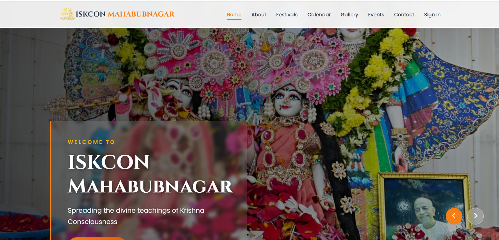 iskconmahabubnagar — website preview