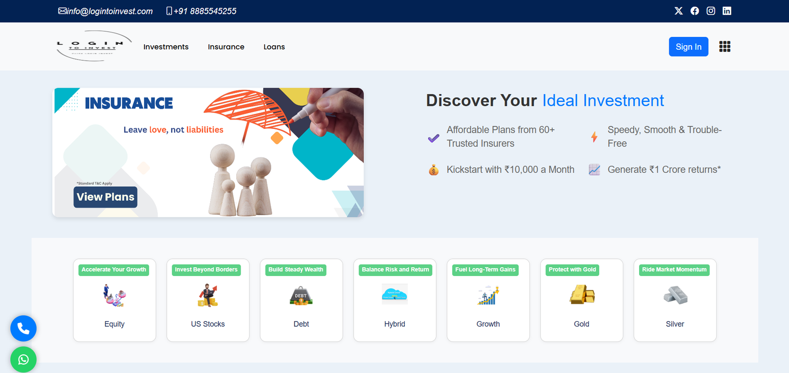 logintoinvest — website preview
